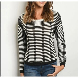 Sans Souci Black and White Sweater